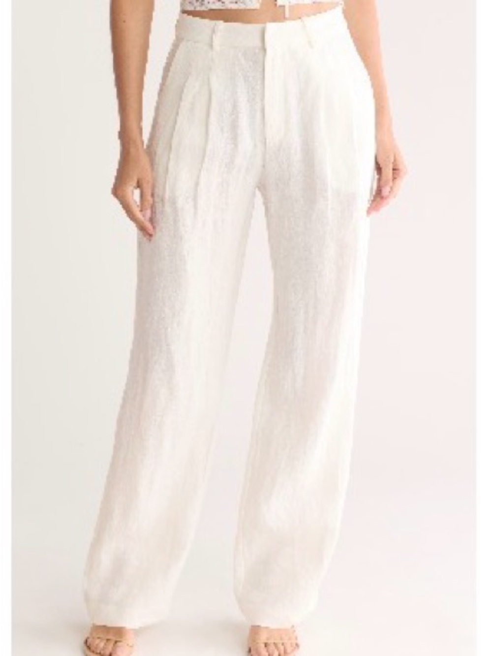 Sophie Rue Reise High-Rise Wide-Leg Linen Pants